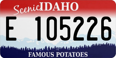 ID license plate E105226