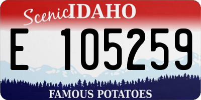 ID license plate E105259