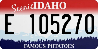 ID license plate E105270