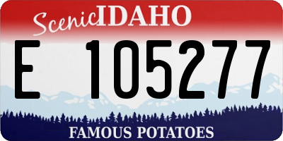 ID license plate E105277