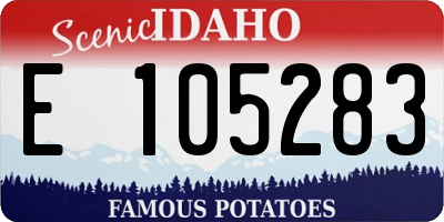 ID license plate E105283
