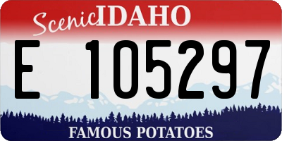 ID license plate E105297