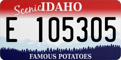 ID license plate E105305