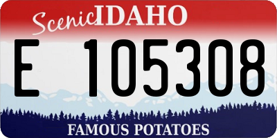 ID license plate E105308