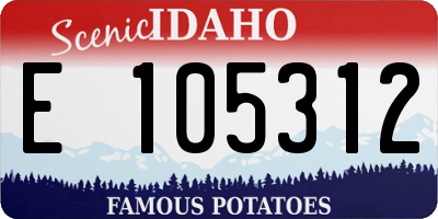ID license plate E105312