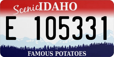 ID license plate E105331