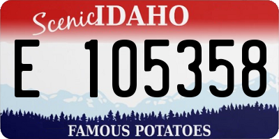ID license plate E105358