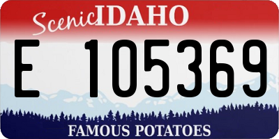 ID license plate E105369