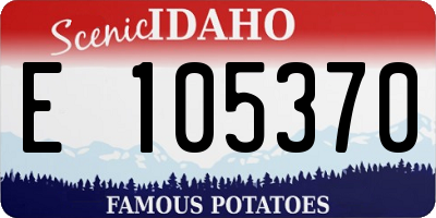 ID license plate E105370
