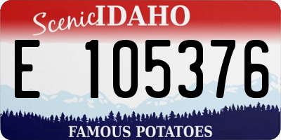 ID license plate E105376