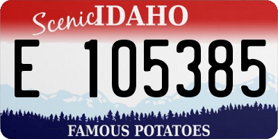 ID license plate E105385
