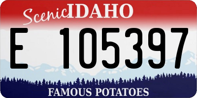 ID license plate E105397