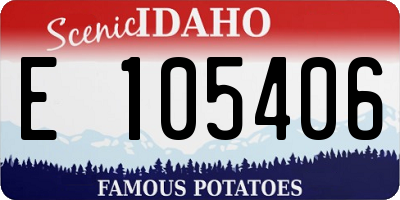 ID license plate E105406