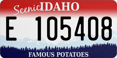 ID license plate E105408