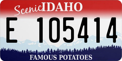 ID license plate E105414