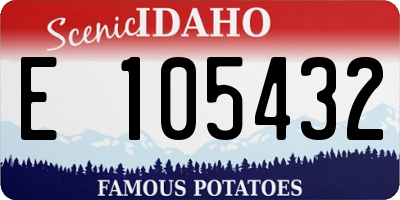 ID license plate E105432