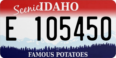 ID license plate E105450