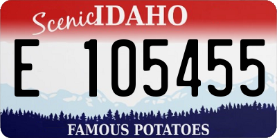 ID license plate E105455