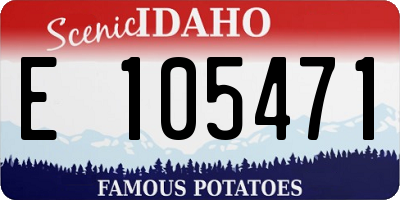 ID license plate E105471