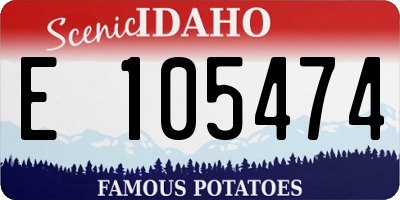 ID license plate E105474