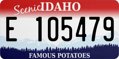 ID license plate E105479