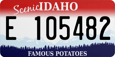 ID license plate E105482