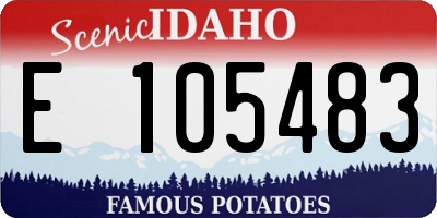 ID license plate E105483