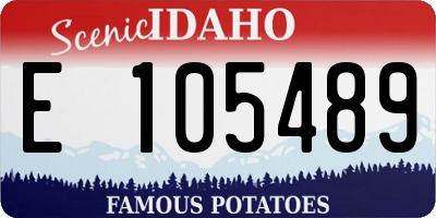 ID license plate E105489