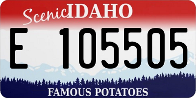 ID license plate E105505