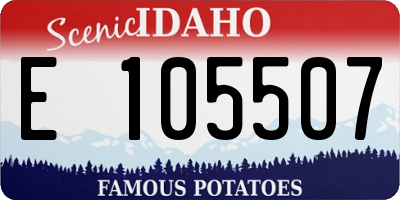 ID license plate E105507