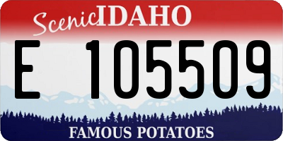 ID license plate E105509