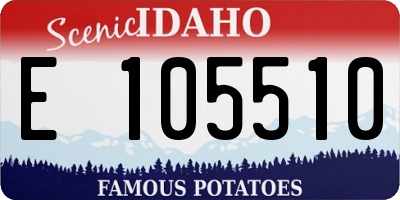 ID license plate E105510