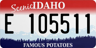 ID license plate E105511