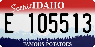 ID license plate E105513
