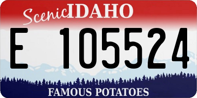 ID license plate E105524