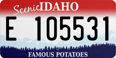 ID license plate E105531