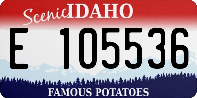 ID license plate E105536