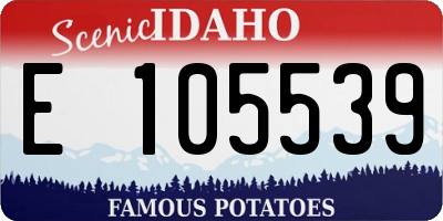 ID license plate E105539