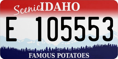 ID license plate E105553