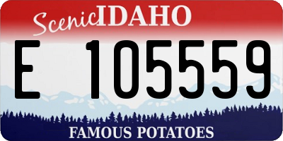 ID license plate E105559