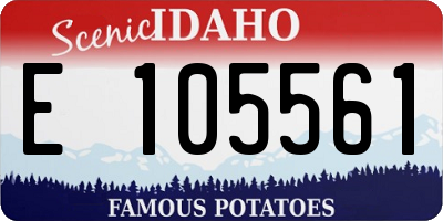 ID license plate E105561
