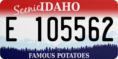 ID license plate E105562