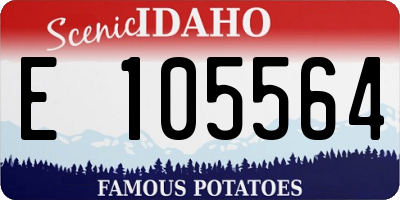 ID license plate E105564