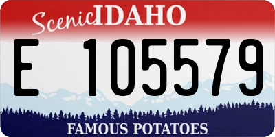 ID license plate E105579