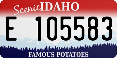 ID license plate E105583