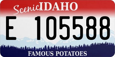 ID license plate E105588