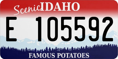 ID license plate E105592