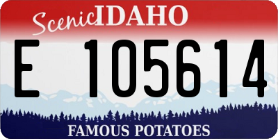 ID license plate E105614