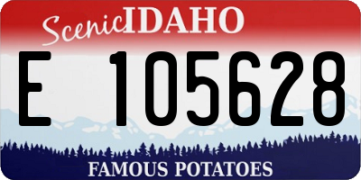 ID license plate E105628