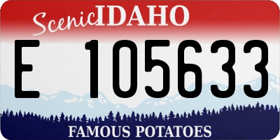 ID license plate E105633